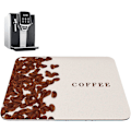 Miniatyrbilde 5 av 5: Kaffeunderlag - Tilbehør til kaffebar, absorberende flekkbestandig tørkematte som passer under kaffetrakter, kaffekannebrett, espressomaskin 30x40cm