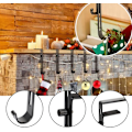 Miniatyrbild 4 av 5: 4 st julstrumporack, spishälls krok, metallhängande krok passar för julgran, för julpartyn (justerbar längd)