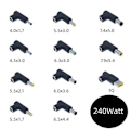 Pikkukuva 3 / 5: 1 kpl 5,5x2,5 mm naarasliitin - urosliitin 90 asteen DC-virtaliitinadapteri, 6*3,6 mm