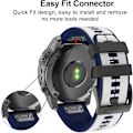 Miniatyrbillede 3 af 4: Rem til Garmin Fenix 7/Fenix 6/Fenix 5/EPIX 2, Quick Fit 22mm silikoneurrem til Approach S60/S62, D2 Delta, Forerunner 935/945
