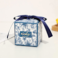 Miniatyrbillede 3 af 3: Firkantede Æsker med Bånd, 50 stk Bryllupskonfektæsker, Gaveæsker, Papirkonfektæske, Konfektæsker til Bryllup, Fødselsdag, Julefest, 7 x 7 x 7 cm color 1