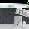 Miniatyrbilde 5 av 5: 90x40cm Sklisikker Filt Musematte, Skrivebordsmatte for Kontor og Hjem (Mørk Grå)