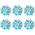 Miniatyrbillede 1 af 4: 10 stk. 28MM Blomst Rhinestone Shank Knapper Krystal Sy På Knapper med 1 Hul og Flad Bagside, Rhinestone Snefnug Metal Knapper D