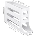 Miniatyrbilde 2 av 5: 30 egg egg holder for kjøleskap - Auto Rolling egg organizer for kjøleskap Grey