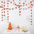 Miniatyrbillede 5 af 5: Glitter Rose Gold Circle Dots Garland Festdekorationer Papir Polka Dots Hængende Streamer String Banner Baggrund