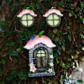 Miniatyrbillede 3 af 5: Miniature Fe Dør og Vinduesæt til Træer, Fe Dør til Have, Vindue til Træer, Selvlysende Have, Fe Have Dekoration