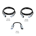 Miniatyrbild 5 av 5: USB Hane Till Typ C Hona Förlängningsadapter 10Gbps För Laptop PC Laddare, 30cm
