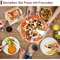 Miniatyrbillede 5 af 5: Pizzafad, rund pizzaplade, pizzasæt med 4 stk. i rustfrit stål