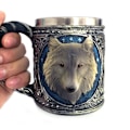Miniatyrbillede 2 af 5: Ulve Kaffe Kops, Rustfrit Stål Harpiks, Rejsekrus, Te, Vin og Øl, Rustfrit Stål, Kops