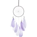 Miniatyrbillede 1 af 4: Håndlavet drømmefanger med fjer, Boho drømmefanger ornament til soveværelse, hjem, vægdekoration, mobil dekoration, børneværelsesdekoration, gave (Mauve)