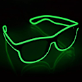 Miniatyrbilde 2 av 5: Trådløse LED-briller med blinkende modus, gløder i mørket for rave-fest, Halloween, jul, disco, konsert, EDM (grønn)