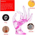 Miniatyrbilde 4 av 5: Hånd OK gest håndring display stativ klar armbånd hånd display støtte rosa smykker display ring holder hånd plast mannequin hånd stativ