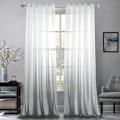 Miniatyrbild 1 av 5: Transparenta gardiner voile gardin med öljetter färggradient dekorativ gardin fönstergardin för sovrum och vardagsrum, set med 2 Gray 107cm*160cm