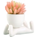 Miniatyrbillede 1 af 5: Keramiske Sukkulente Plantepotter, Kreative Små Menneskeformede Blomsterpotter, Små Plantepotter, Hvide Keramiske Blomsterpotter, Små Blomsterpotter color 3