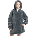 Miniatyrbilde 2 av 5: Oversized hettegenser teppe for barn myk varm koselig bærbar teppe genser fleece sherpa teppe med lommer Husky
