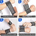 Miniatyrbild 2 av 5: 4 stycken handledsskydd för karpaltunneln, handledskompressionsbandage, handledsskydd för vuxna som tränar, justerbart handledsband, svart