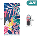 Miniatyrbillede 2 af 5: Strandhåndklæder til voksne, dobbeltsidet mikrofiber strandhåndklæde, Turtleback Leaf Tropical Hawaiian letvægtshåndklæde