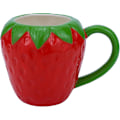 Miniatyrbild 1 av 5: Jordgubbsmugg, Stor Kawaii 3D Fruktmugg, Keramikmugg Porslinskopp Kaffeemugg, Jordgubbsdekorativ Mugg Tekopp Kaffeemugg Födelsedagspresent