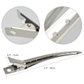 Miniatyrbild 2 av 5: 12 Pack Anka-Clips, 3,5 Tum Rustfri Metall Alligator Curl Clips med Hål för Hårstilering, Hårfärgning, Silver