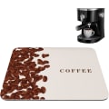 Miniatyrbild 5 av 5: Kaffematta - Kaffeebartillbehör, absorberande fläckbeständig torkmatta passar under kaffebryggare Maskin Kaffekannabricka Espressomaskin 50x60cm