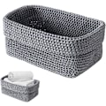 Miniatyrbilde 1 av 5: Vevede Oppbevaringskurver, Bad Oppbevaringskurver, Små Organiseringskurver, Liten Heklekurv, 21 * 13 * 15.5cm