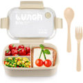 Miniatyrbillede 1 af 5: Bento frokostboks til voksne, beholder med genanvendelige redskaber, BPA-fri, mikrobølgeovnsikker Bento-boks
