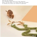 Miniatyrbild 2 av 5: Katt leksaker för inomhuskatter fjäderleksaker, 1 st skallerorm interaktiv rolig katt leksak elasticitet trollspö kattunge leksaker