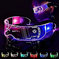 Miniatyrbild 1 av 5: Unika 7-färgade Cyberpunk LED Visor Glasögon Luminous Glasögon Festival Coola Saker Neon Roliga Glasögon Light Up Trippy Glasögon