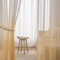 Miniatyrbild 5 av 5: Transparenta gardiner voile gardin med öljetter färggradient dekorativ gardin fönstergardin för sovrum och vardagsrum, set med 2 Yellow 132cm*244cm