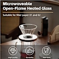 Miniatyrbild 4 av 5: 600 ml Träfästen Glas Kaffe Dropp och Kanna Set