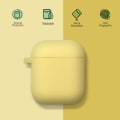 Miniatyrbilde 5 av 5: Kompatibel med AirPods-etui, mykt silikon med søt nøkkelring, støtsikkert deksel for jenter, kvinner Airpods 2 & 1 - gult