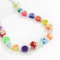Miniatyrbilde 5 av 5: Boho Smiley Lagdelt Perlekjede med Strand Armbånd, Smiley Ansikt Blomster Hjerteformet Perler Perle Stackabl (Tilfeldig Stil)