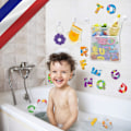 Miniatyrbild 2 av 4: Badleksaksnät för badkar - Nät för baby leksaker + GRATIS 4 robusta självhäftande krokar