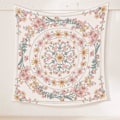 Pikkukuva 3 / 5: Mandala Kukka-aiheinen Verho, Piirretty Kukka Kasvi Boho Seinävaate, Boheemi Hippi Verhot