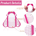 Pikkukuva 2 / 5: Paper Nail Forms for Gel Builder - 100PCS Rose Nail Extension Form Stickers - Large Adhesive Nail Builder Forms