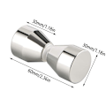 Miniatyrbild 2 av 5: 2 st duschdörrhandtag i silver aluminiumlegering duschdörrknopp för duschdörrar, glasdörrar, balkongdörrar, sovrumsdörr