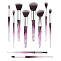 Pikkukuva 1 / 5: Ammattimainen meikkisivellin 10 kpl Pehmeät harjakset Hiukset Meikkisiveltimet Eyeliner Kulmakarva Huuli Contour Blending Brush Set Purple