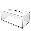 Miniatyrbillede 4 af 4: Firkant, gennemsigtig akryl-servietbeholder, kassebetræk rektangulær, servietbeholdere til badeværelset, bord, gennemsigtig tørretumblerarkdispenser til badeværelset