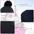 Miniatyrbild 2 av 5: Hatt- och Halsduksset för Pojkar och Flickor Vinter Söt Mjuk Varm Beanie Hatt Fleece Halsduk och Vantar Set Vintertillbehör (4-6 År)
