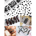 Pikkukuva 3 / 4: 6-osainen kynsien koristeluun tarkoitettu timantti- ja glitter-koristepaketti, 3D-kärjet, DIY-koristelu, Jet Black -kynsitimantteja, kynsikoristeita