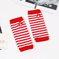 Miniatyrbild 2 av 5: Par Stripestrumpiga Handskar till Handleden Jul HandledsVärmare Vinter Fingerlösa Handskar Varma Ärmar Tumhål Handskar Tunna Stripes