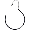 Miniatyrbillede 5 af 5: Bælte Ring Hanger Sjal Hængere, Multi-brug Hængende Krog Skab Organizer til Bælter, Sjal, Halstørklæder, Hat Stativ (5 Pak, Sort)