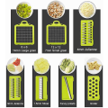 Miniatyrbillede 2 af 5: Vegetabilsk Hakker Slicer, Madhakker Multifunktionel Udskiftelige Klinger Ost Rivjern Tomat Frugt Salat