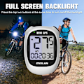 Miniatyrbillede 3 af 4: M3 Mini GPS cykelcomputer, trådløs cykelcomputer og speedometer IPX5 vandtæt cykelcomputer med LCD-display hvid