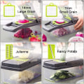 Miniatyrbillede 4 af 5: Vegetabilsk Hakker Slicer, Madhakker Multifunktionel Udskiftelige Klinger Ost Rivjern Tomat Frugt Salat