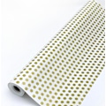 Miniatyrbild 2 av 5: Inslagningspapper rulle 70CM x50CM Guld Polka Dot. Perfekt för: Presentinslagning, årsdagar, Trettondedag jul och jul. (Guld)