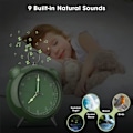 Miniatyrbillede 5 af 5: Vækkeur Bluetooth-højttaler Smart med 9 naturlige stemmelyde Maskine Timer Alarm FM-radio