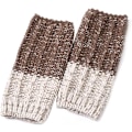 Miniatyrbilde 2 av 4: Strikkede yogabenvarmere for damer, myke strikkede heklede yogasokker, chunky boot cuffs Toppers sokker, damegamacher for dans eller ballett old khaki/ivory