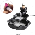 Miniatyrbillede 2 af 5: Røgelsebrænder, Lotus Tilbageflow Røgelseholder Keramisk Kar Koner Sticks Porcelænsholder