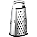 Miniatyrbilde 1 av 5: Boksrivejern i rustfritt stål med 4 sider, best for parmesanost, grønnsaker, ingefær